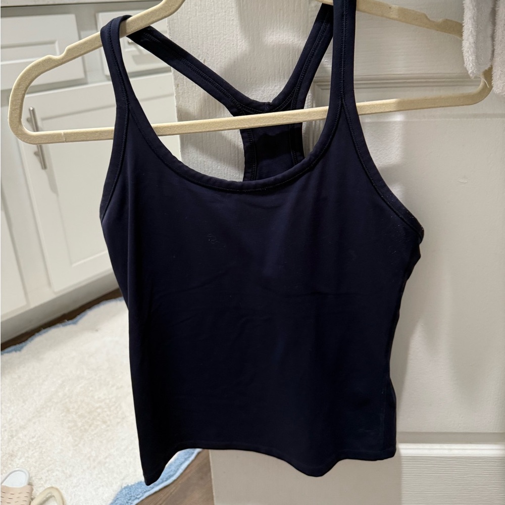 Navy Blue Racerback Tank Top